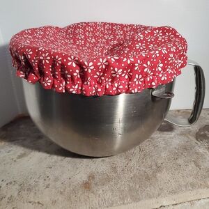 Red Floral Kitchen Bowl Cover
